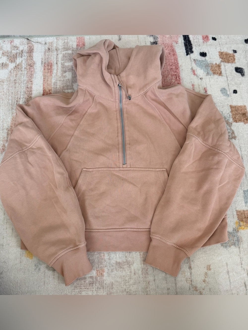 Lululemon Dusty Rose Half-Zip Hoodie - Size 10 (no size tag)